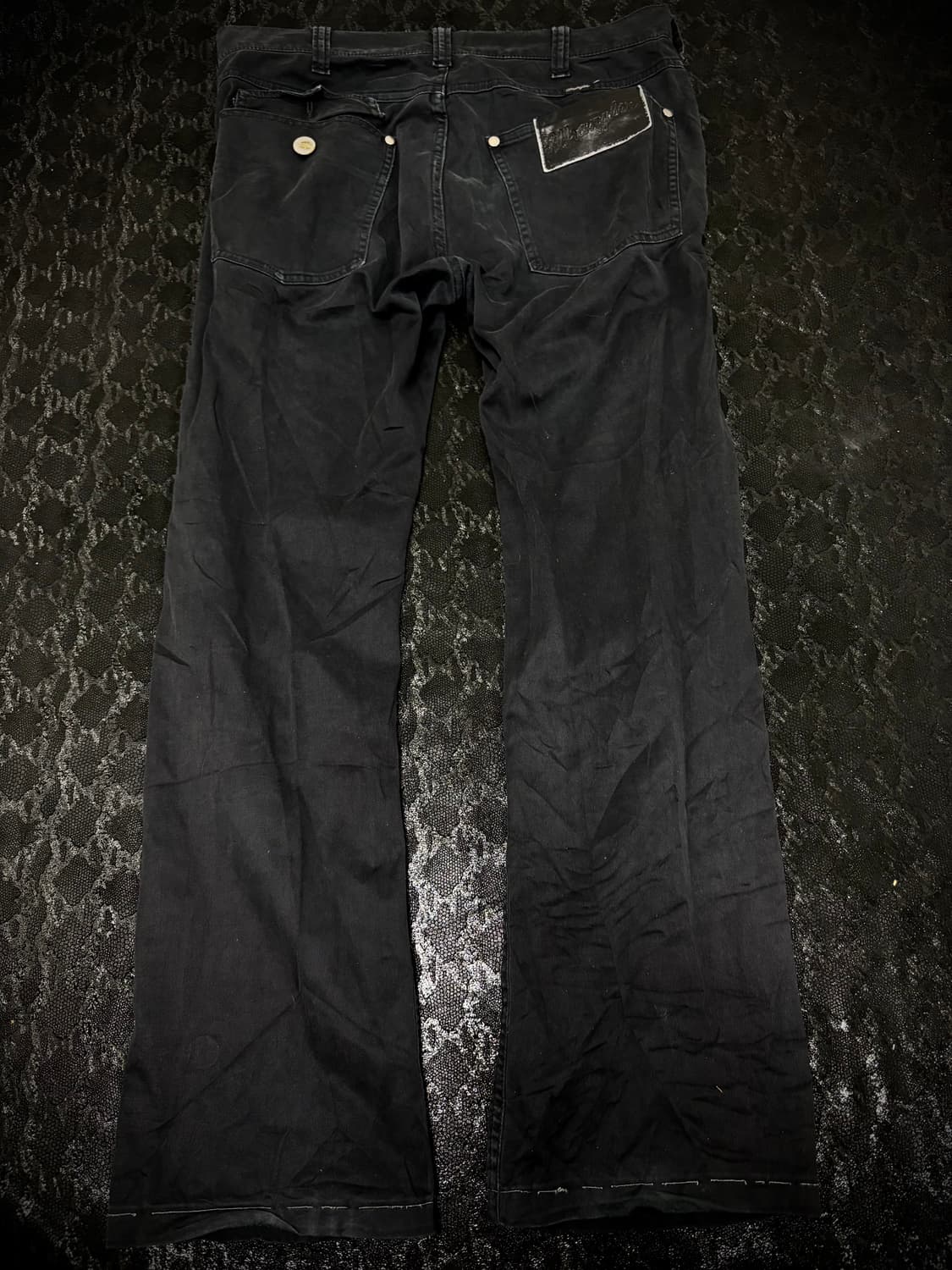 “Vintage” Zipper Detail Black Pants 상품이미지5