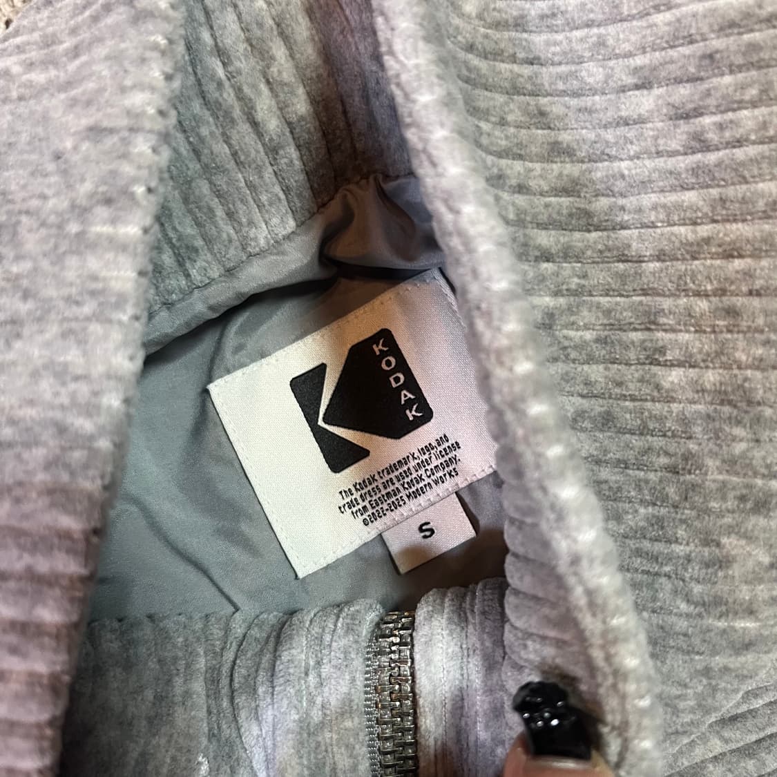 코닥 빅로고 코듀로이 집업 자켓 상품이미지6