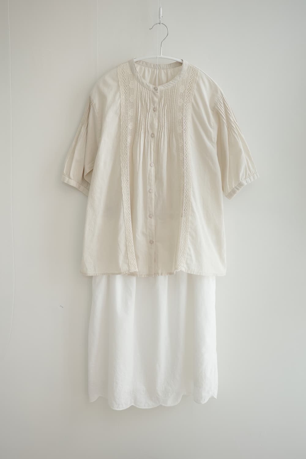  KILORUAN lace-trimmed cotton blouse 상품이미지2
