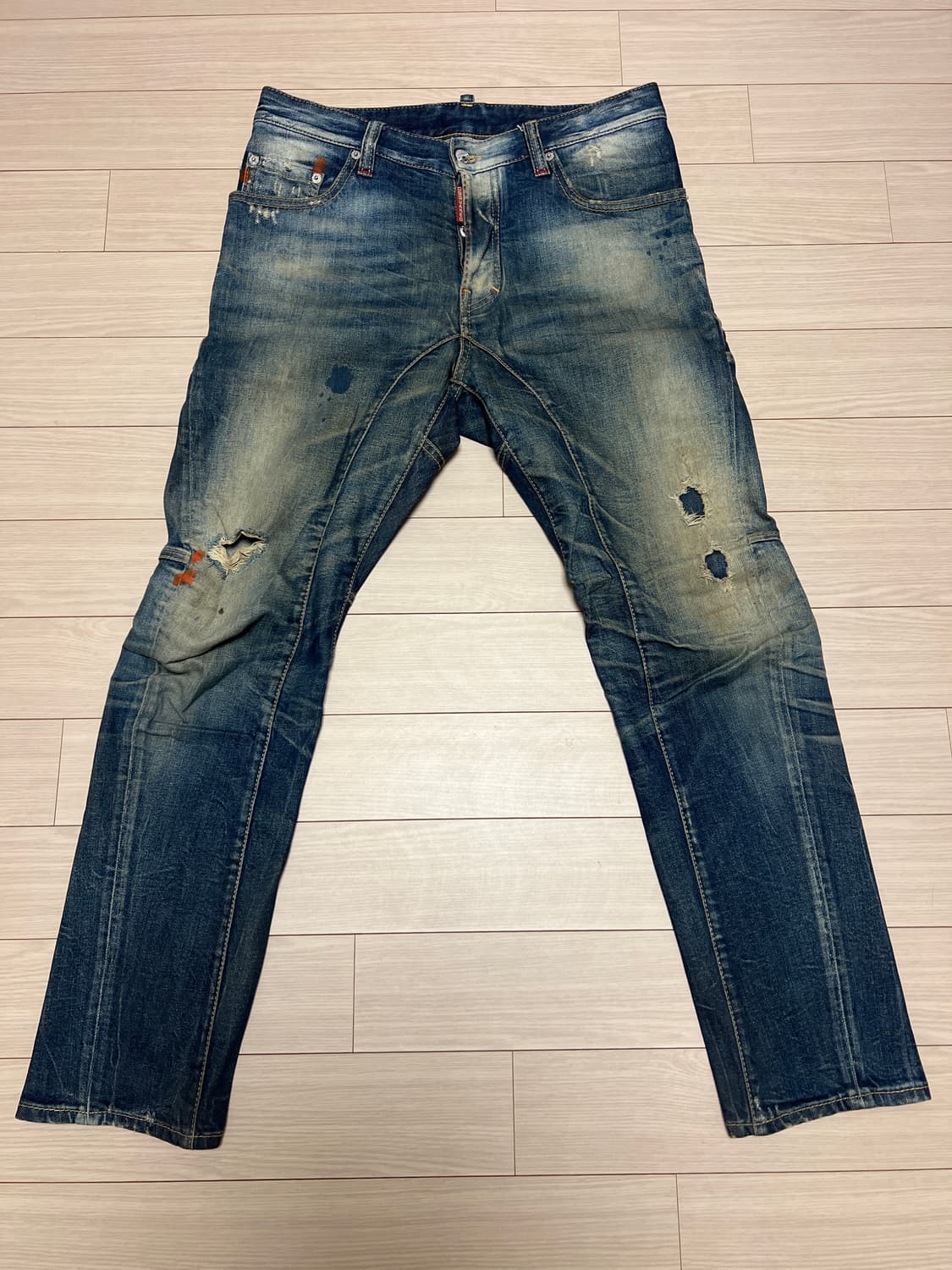 디스퀘어드2 토론토 바이커 빈티지 워싱 디스트로이드 데님 팬츠 / 46  상품이미지2