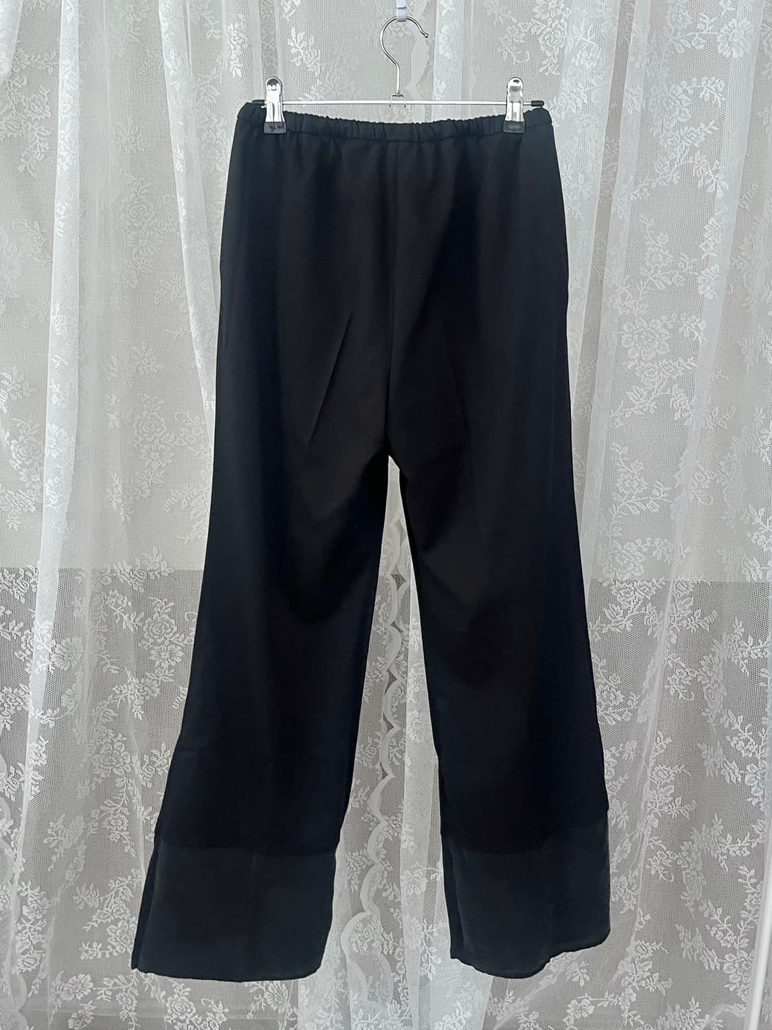 F) 로우타이드 24FW 레이어드 부츠컷 팬츠 블랙 상품이미지3