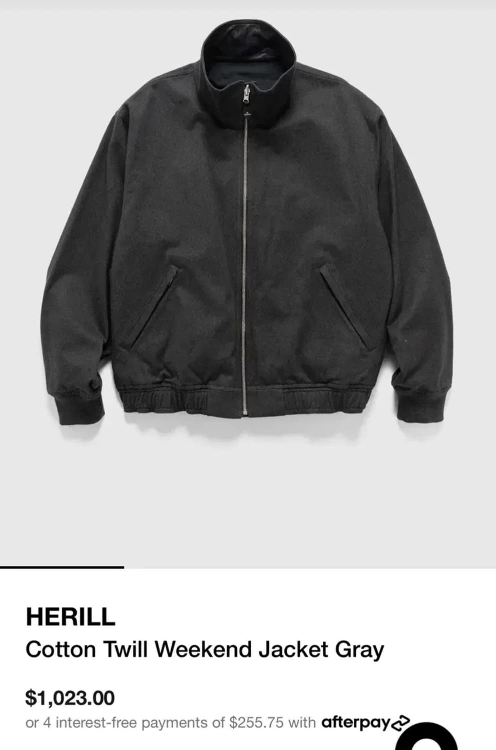 25AW 헤릴 위켄드 자켓 코튼트윌 블랙 3 새제품 상품이미지1