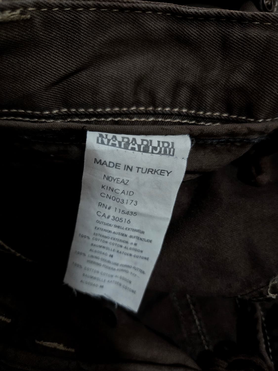 나파피리 브라운 스티치 스트레이트 핏 코튼 팬츠 상품이미지10