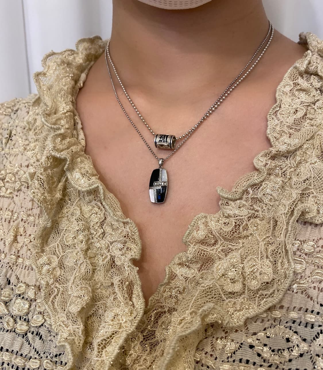 七寶 m cylinder 925silver neckla 상품이미지7