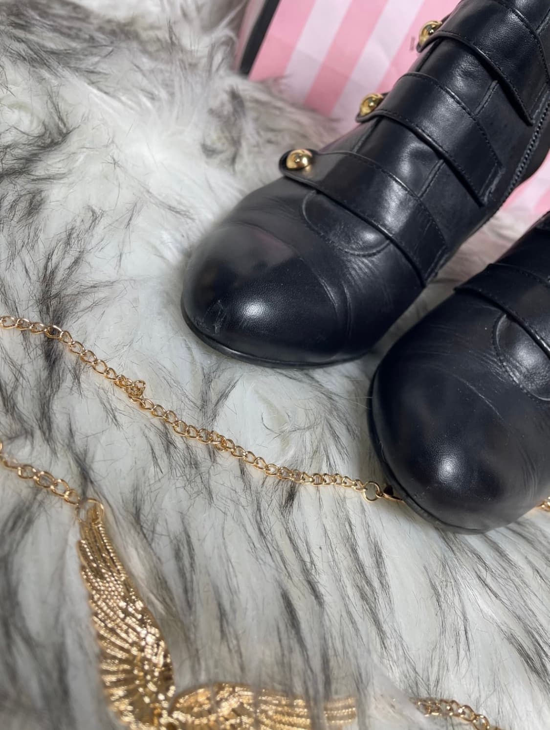 GO CCE 고세 골드 버튼 나폴레옹 앵클 부츠 힐 구두  상품이미지4