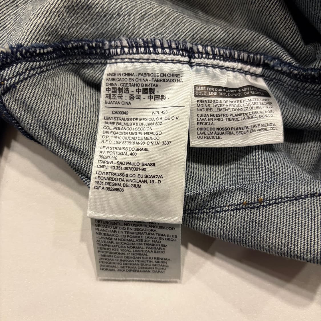 [S] 리바이스 LEJ 리이슈 데님 크롭 자켓 청자켓 C288 상품이미지8