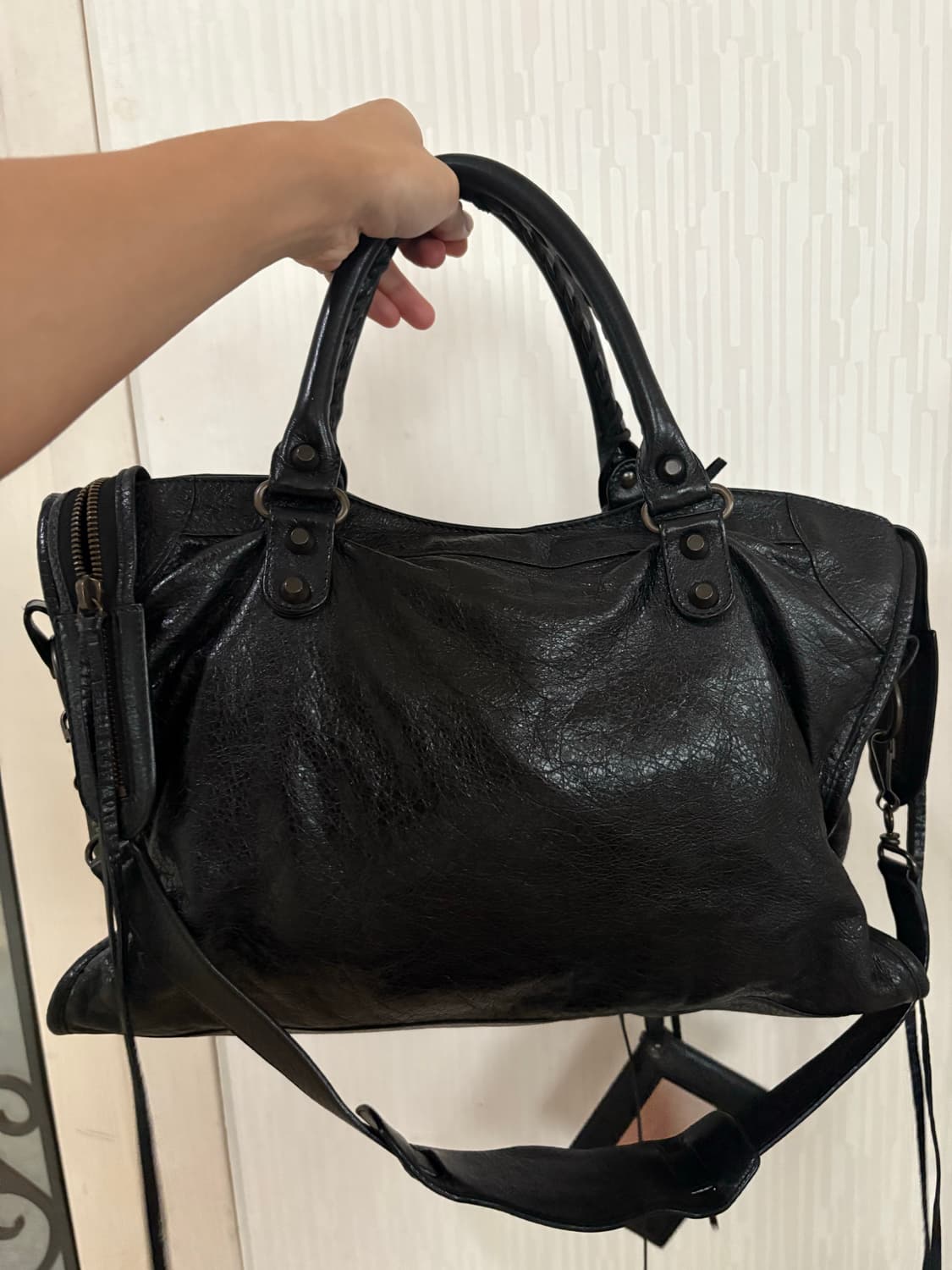 발렌시아가 모터 미디엄 블랙 흑장 상품이미지2