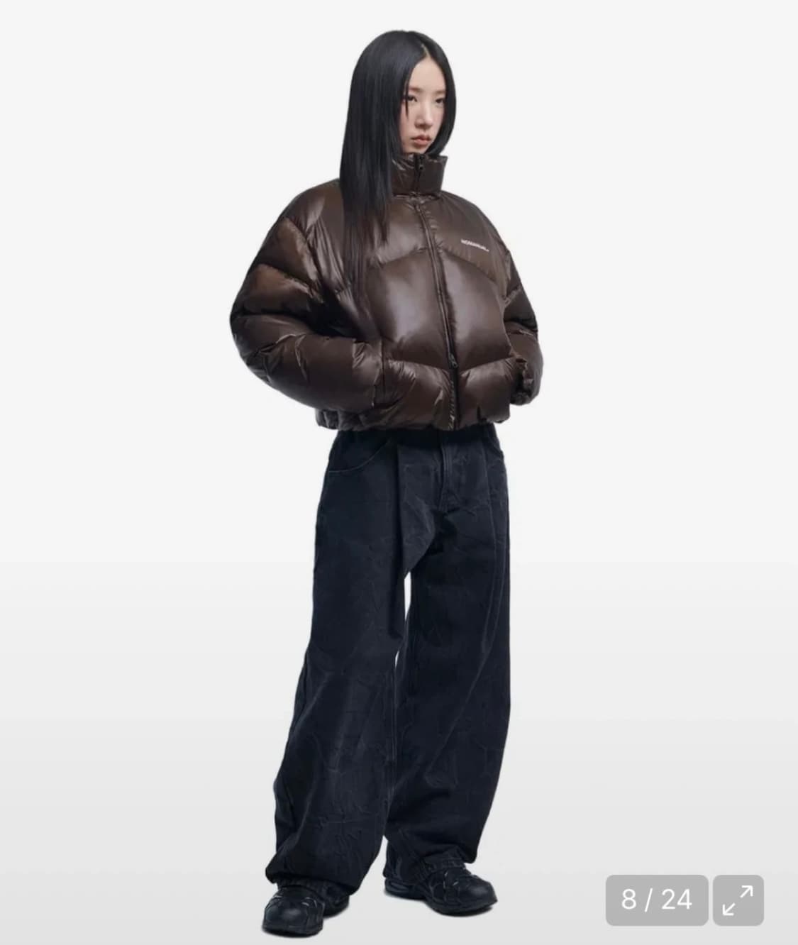 노매뉴얼 패딩 브라운 색상 상품이미지3