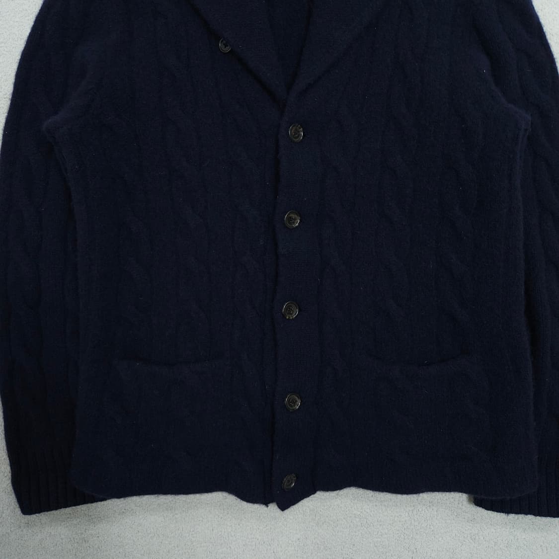 폴로 랄프 로렌 램스울 케이블 숄카라 가디건 L 상품이미지3