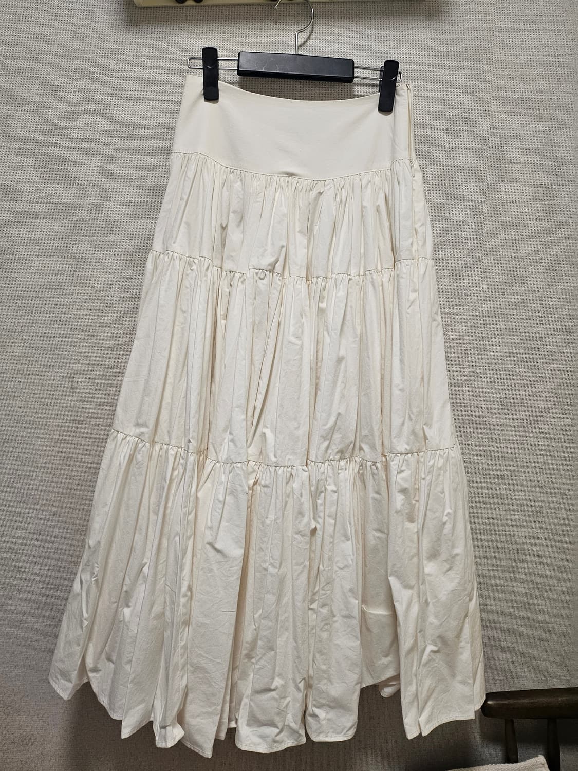 더티스 크림 코튼 롱 스커트 s사이즈 상품이미지4