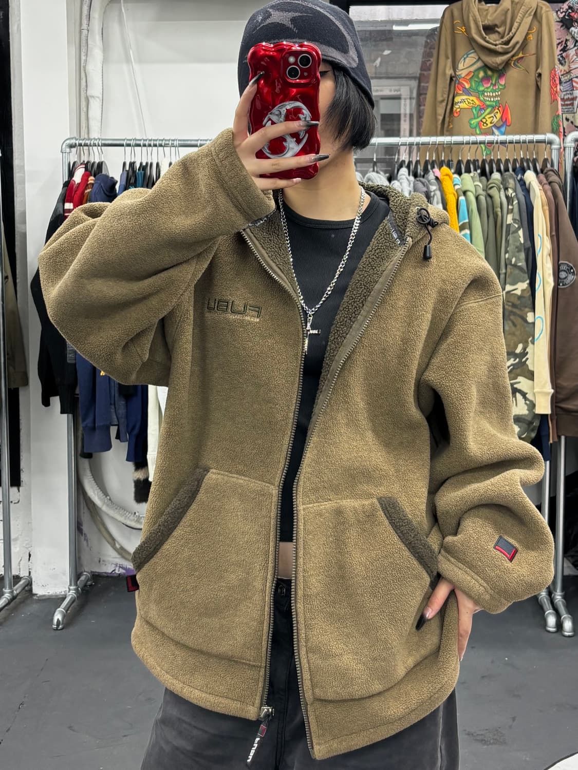 FUBU 푸부 빅로고 플리스 자켓 상품이미지3
