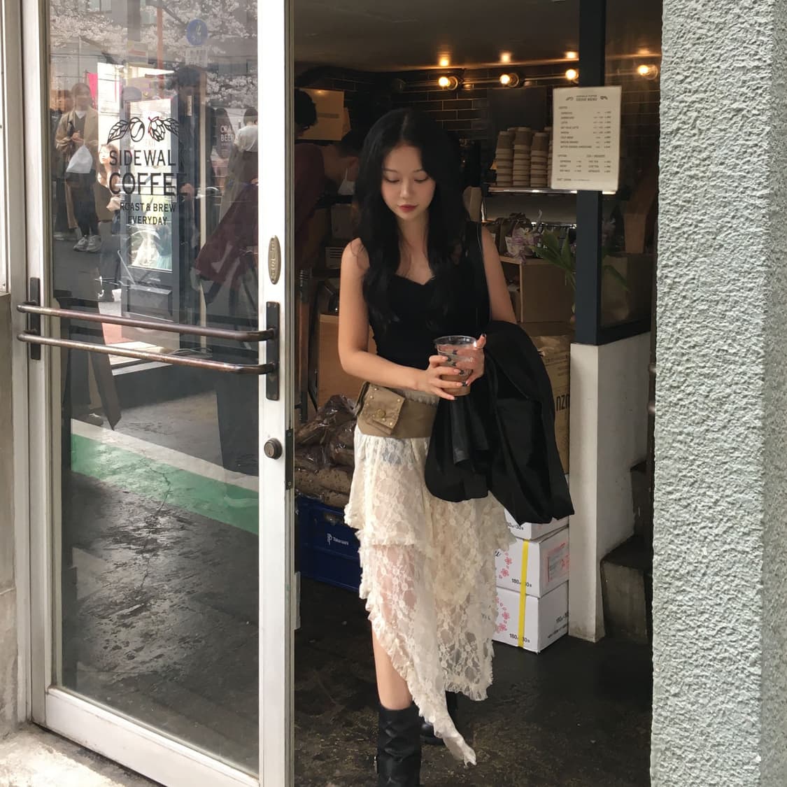 레이어드 레이스 스커트 상품이미지3
