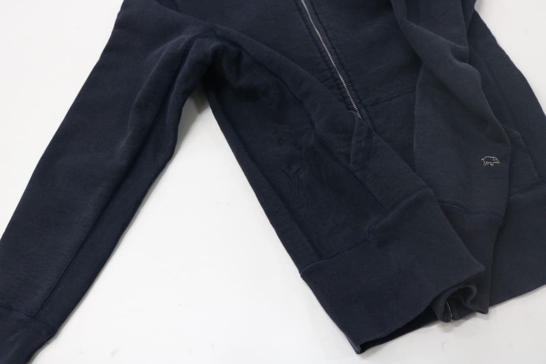루루온더브릿지 빈티지 네이비 풀집업 후드 (M) 상품이미지3