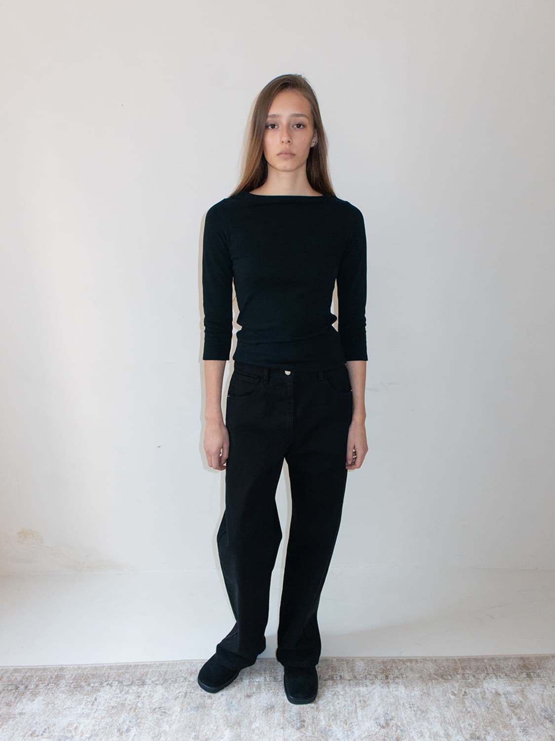 EHRE 에레 클래식 스트레이트 진 블랙 36 상품이미지2