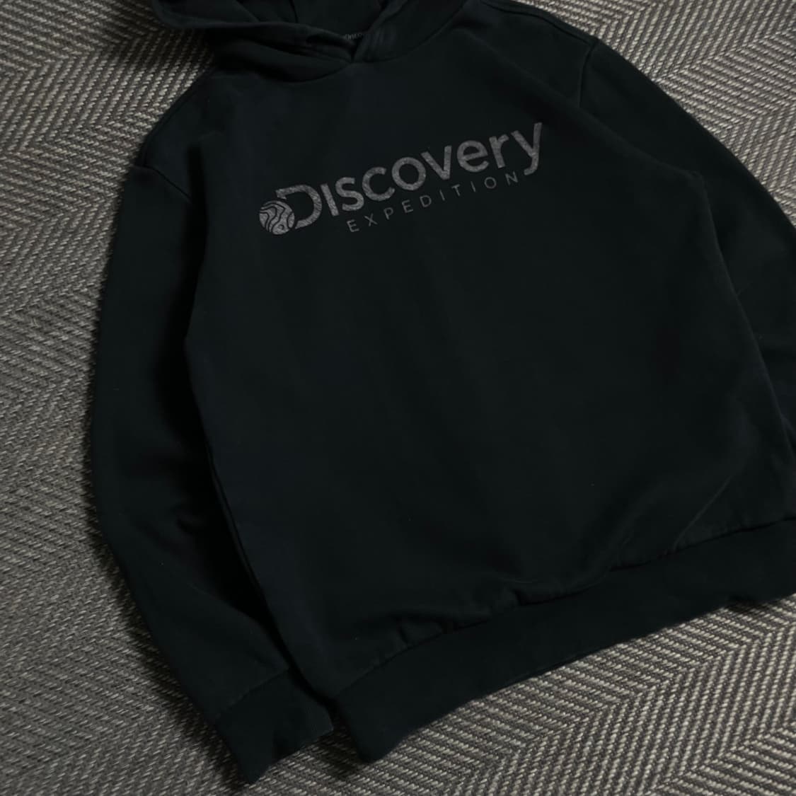 디스커버리 그래픽 박시핏 후드 티셔츠 블랙y 4843 상품이미지4