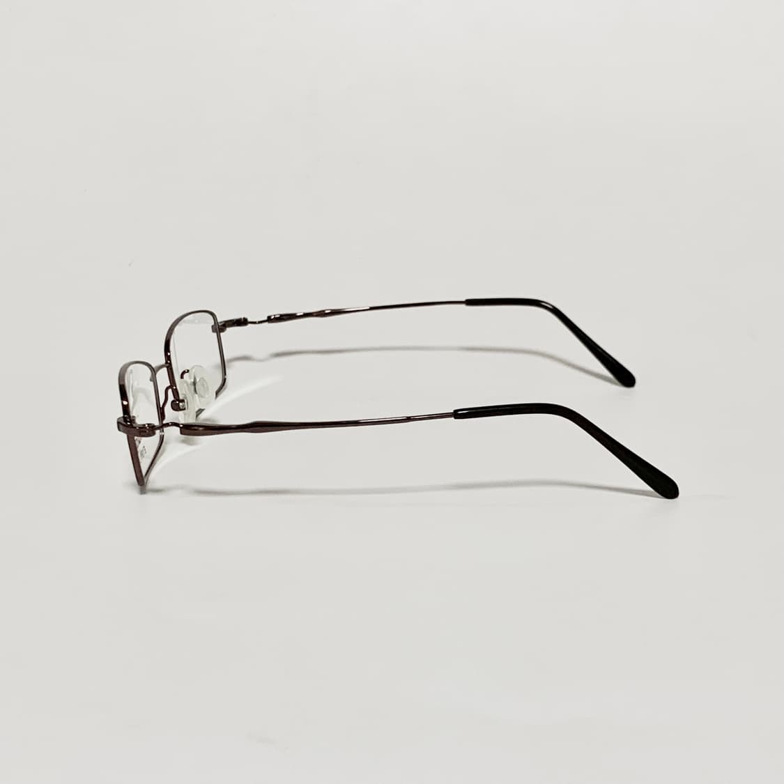 938 데드스탁 브라운 슬림 사각 안경테 기본 데일리 메탈 안경 가벼운  상품이미지5