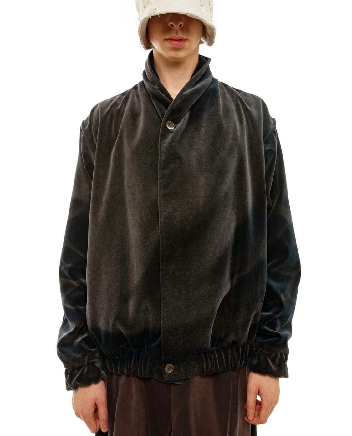 22aw Jiyongkim 쉘 벨벳 봄버 상품이미지1