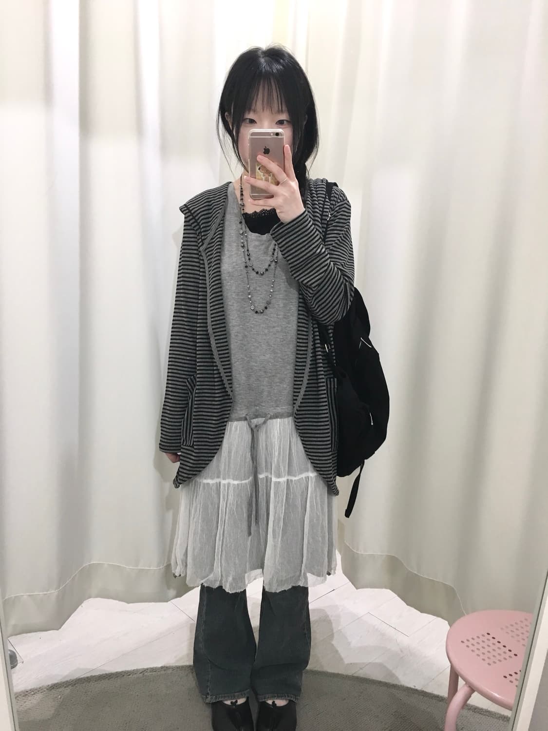 stripe hoodie cardigan 상품이미지2