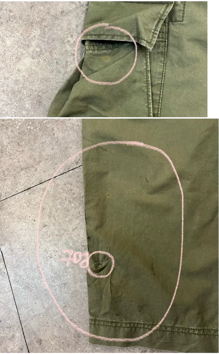 갭 코튼 카고 팬츠 카키 30 #csz3906 상품이미지10