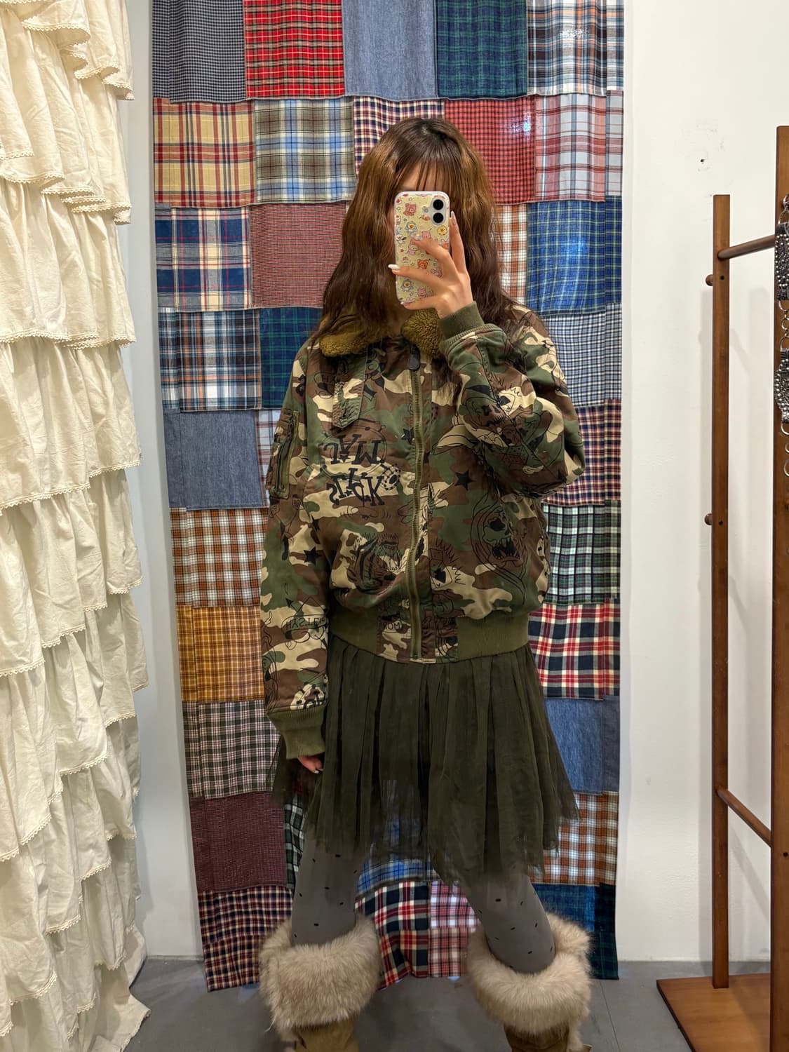 히스테릭글래머 카모패턴 항공자켓 상품이미지5