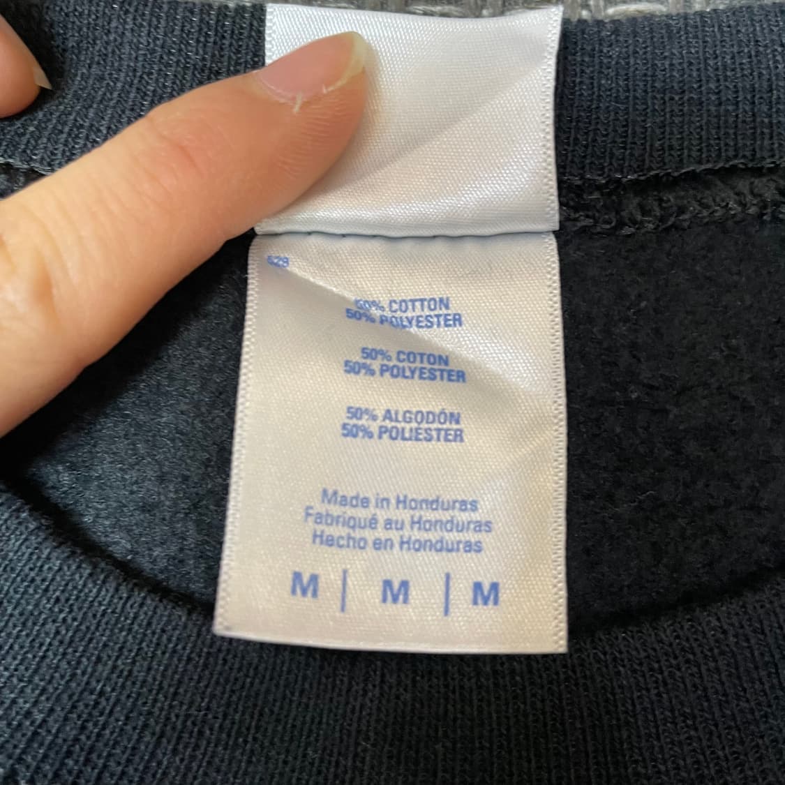 USA 블랙 기모 맨투맨 M 상품이미지5