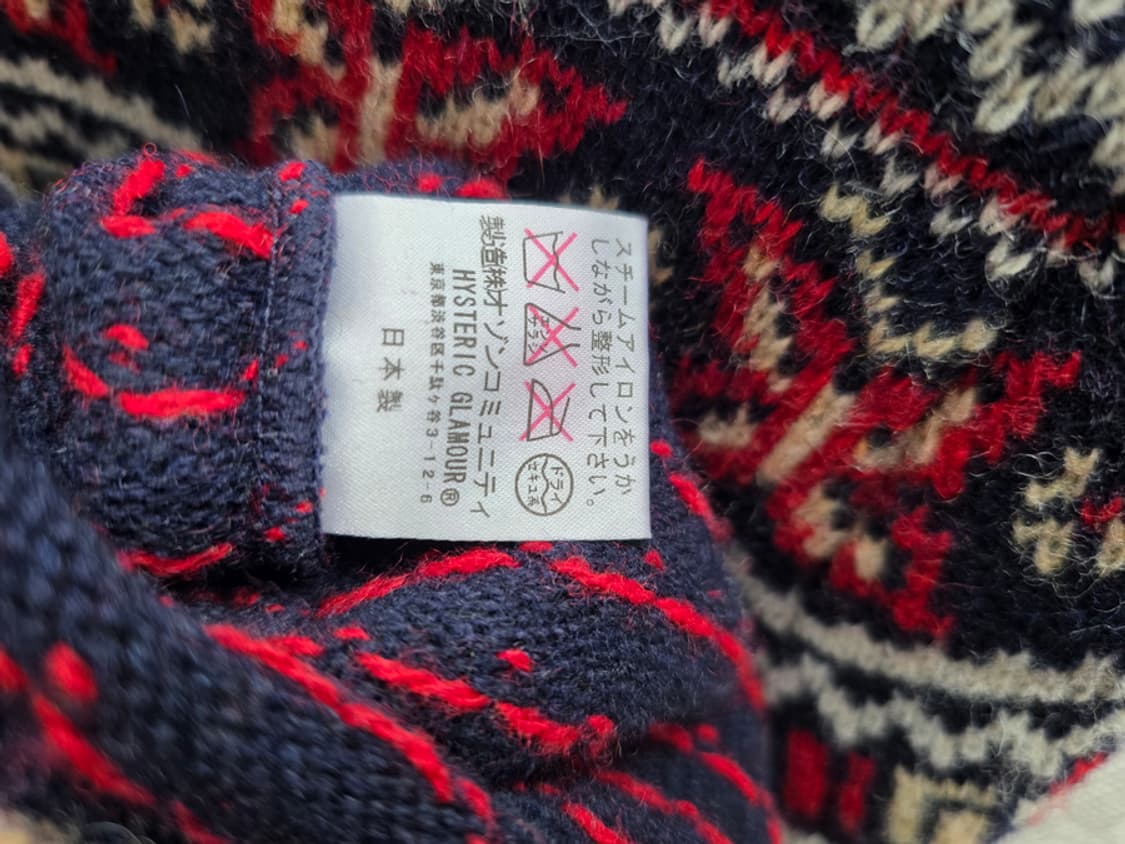 히스테릭 글래머 노르딕 니트 (made in japan) 상품이미지6