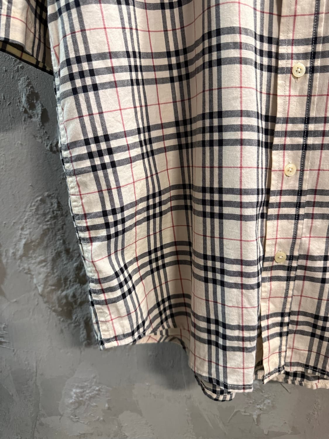 M 버버리 BURBERRY 런던 노바체크 반팔 셔츠 베이지 상품이미지2