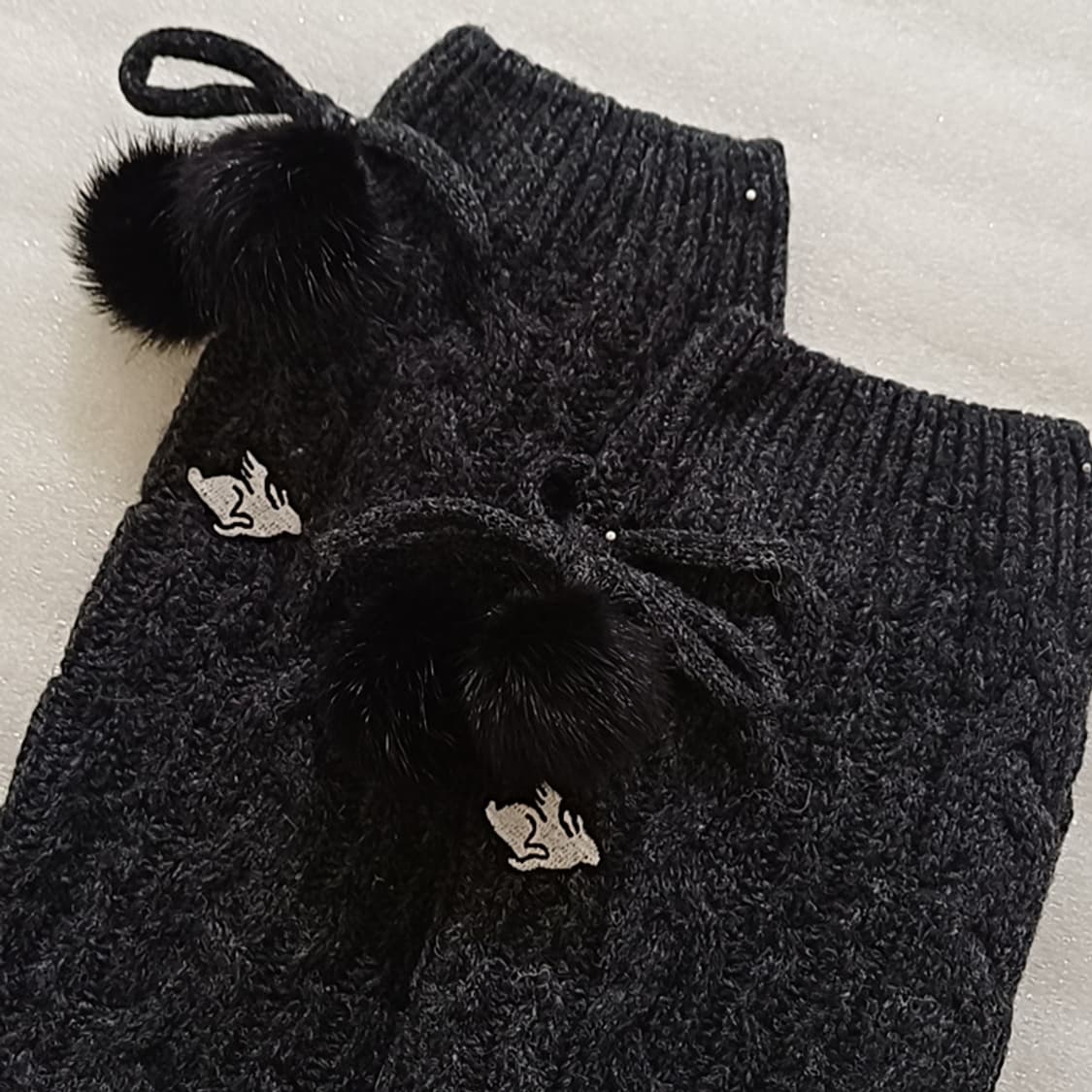 파리게이츠 골프 밍크방울 울 니트 레그워머 롱 발토시 사랑봉봉 상품이미지2