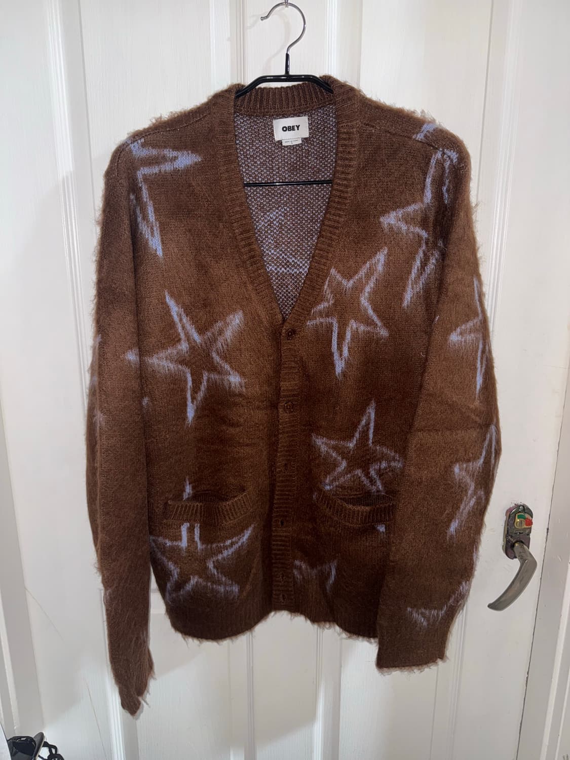 오베이 스타 니트가디건 브라운 상품이미지1