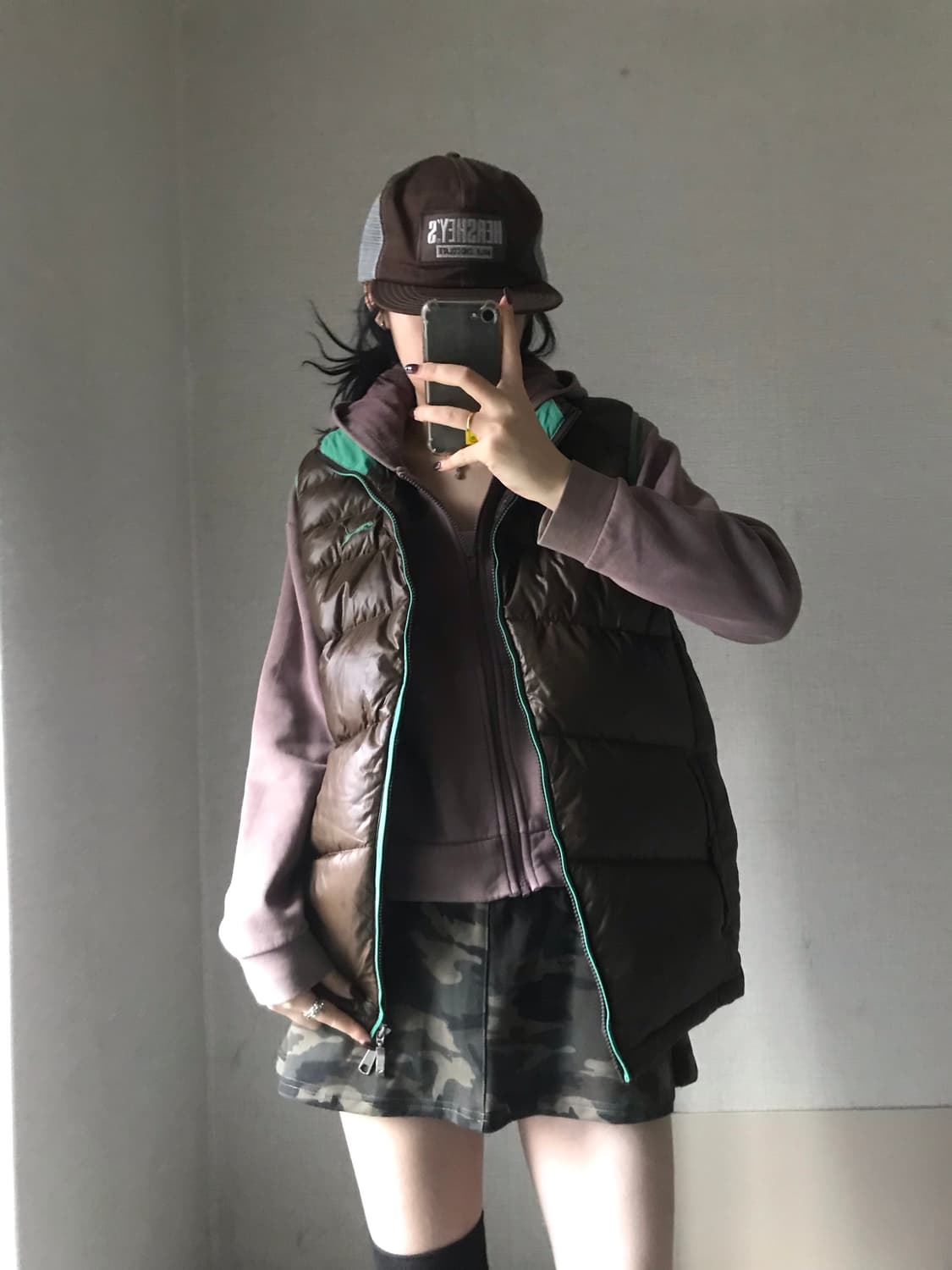 퓨마 브라운 패딩조끼 상품이미지2