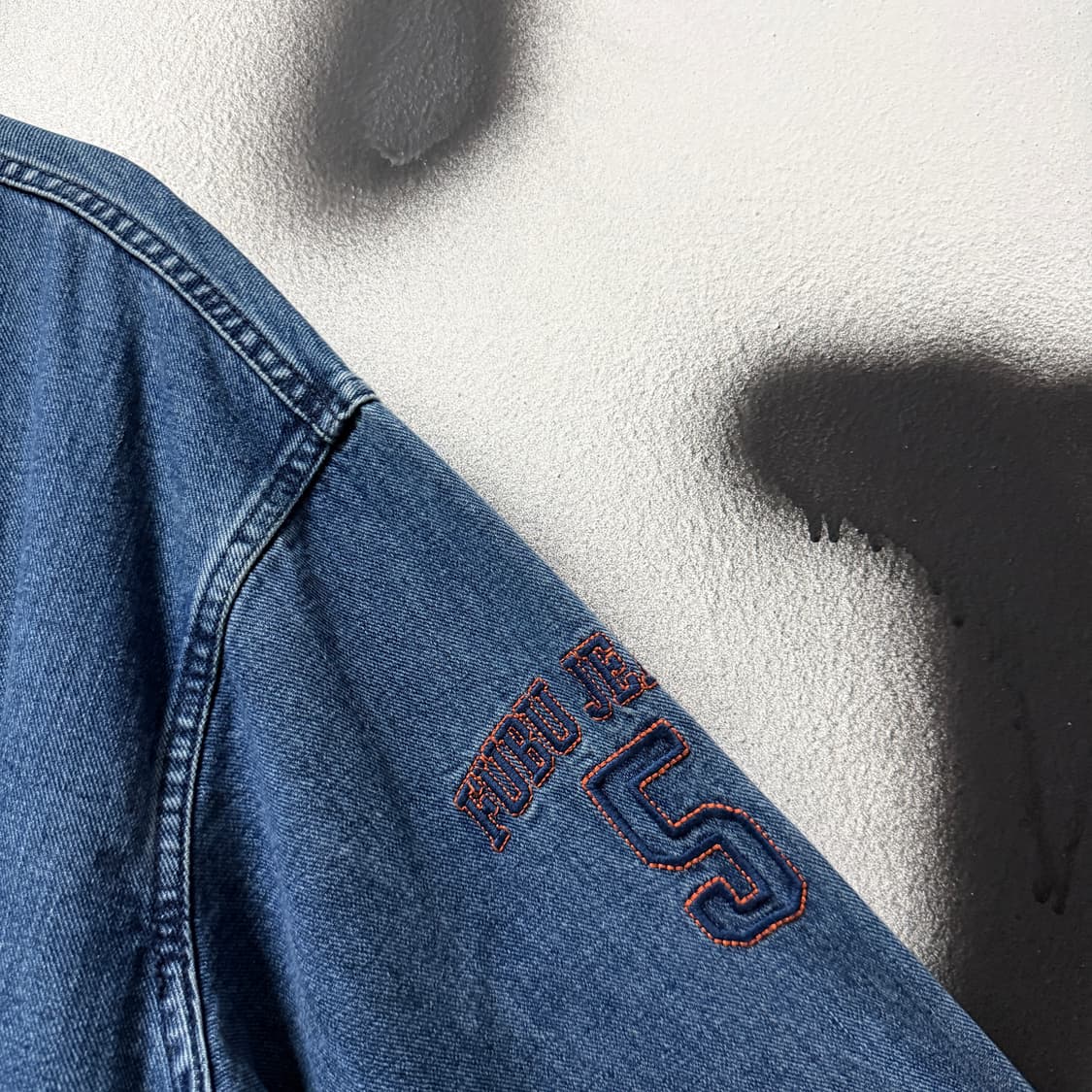 후부 Fubu 올드스쿨 자수 패치 디테일 데님 바시티 자켓 상품이미지4