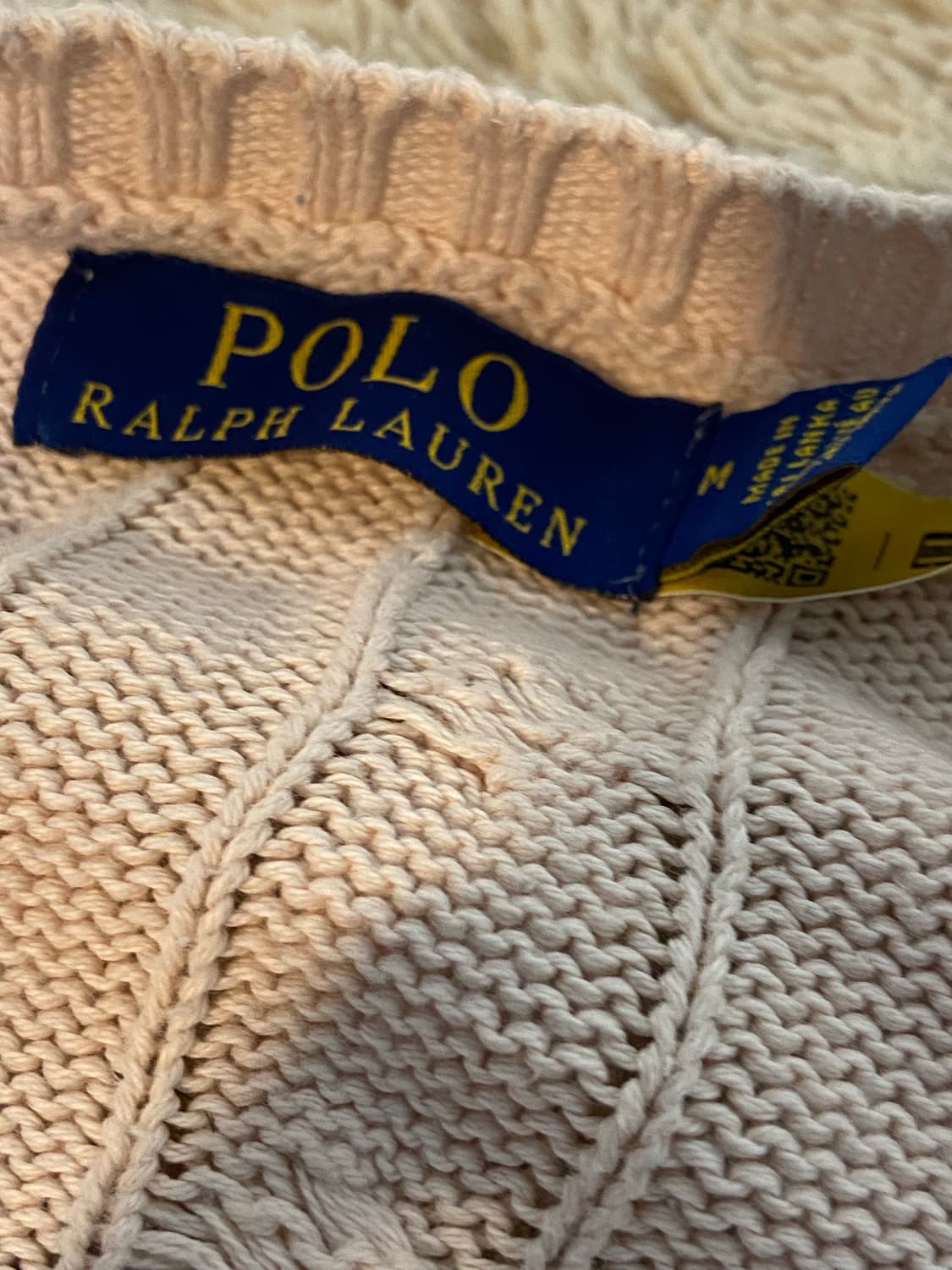 폴로 랄프로렌 신형 아이보리 니트 상품이미지3