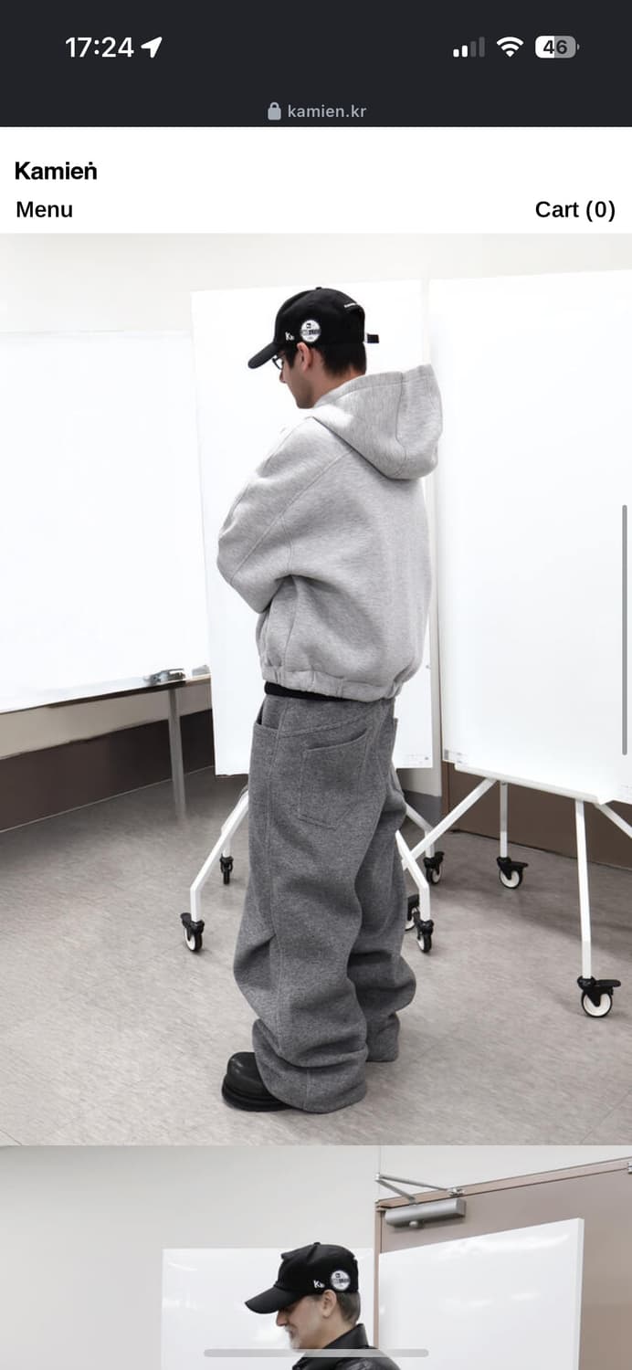 카미엔 코지 울 팬츠 그레이 OS 상품이미지1
