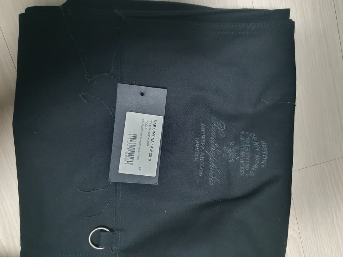 라프시몬스 19AW 패널링 팬츠 블랙44 상품이미지1