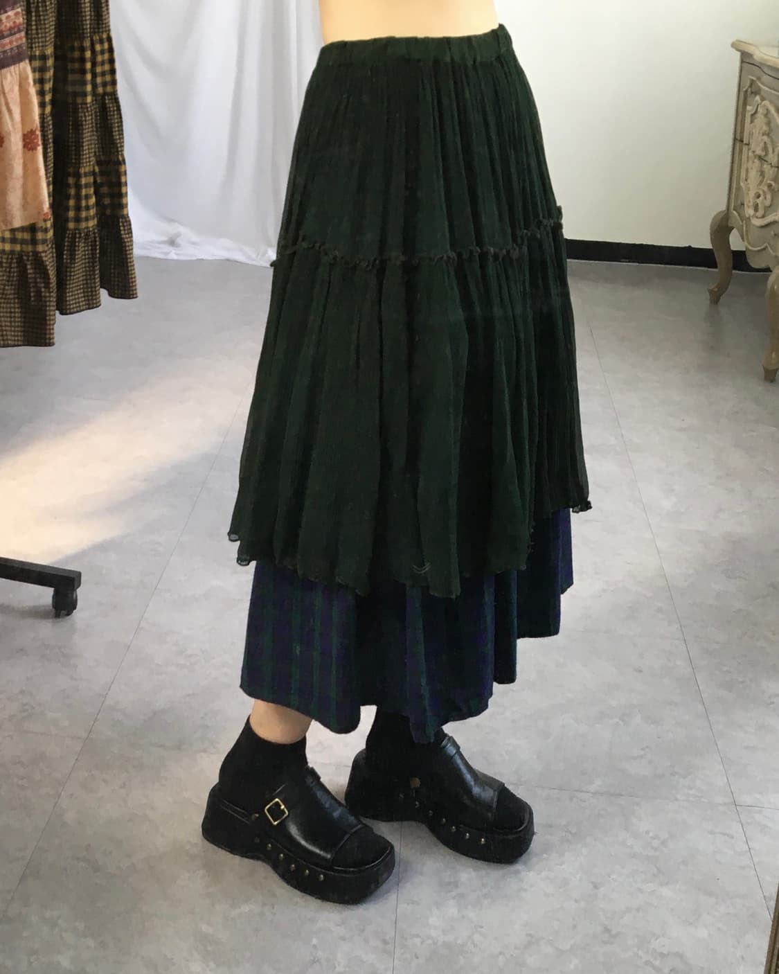 Layered pleats skirt 상품이미지3