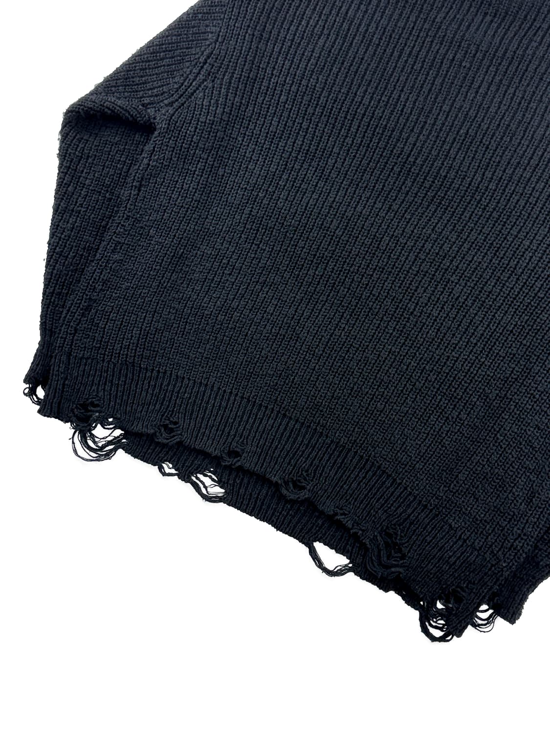 카미야 쓰리 프래그 니트 풀오버 블랙 상품이미지5