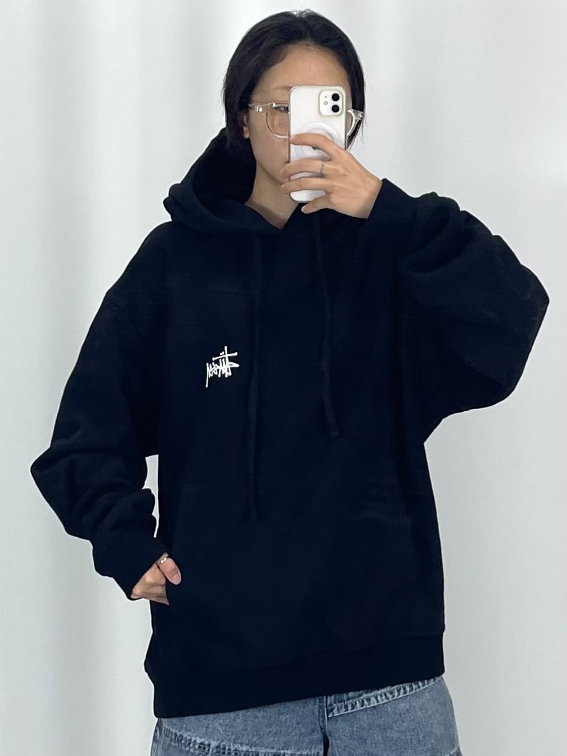  [2XL]새상품 스투시 블랙 후드티  상품이미지1