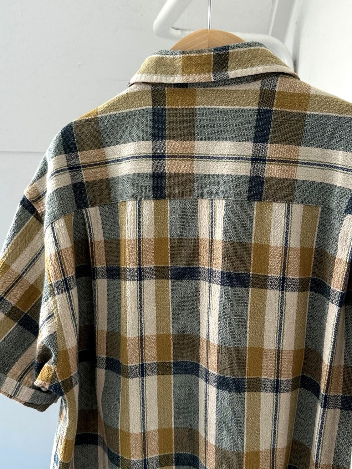 Natural cotton woven fabric H/S shirt 상품이미지10