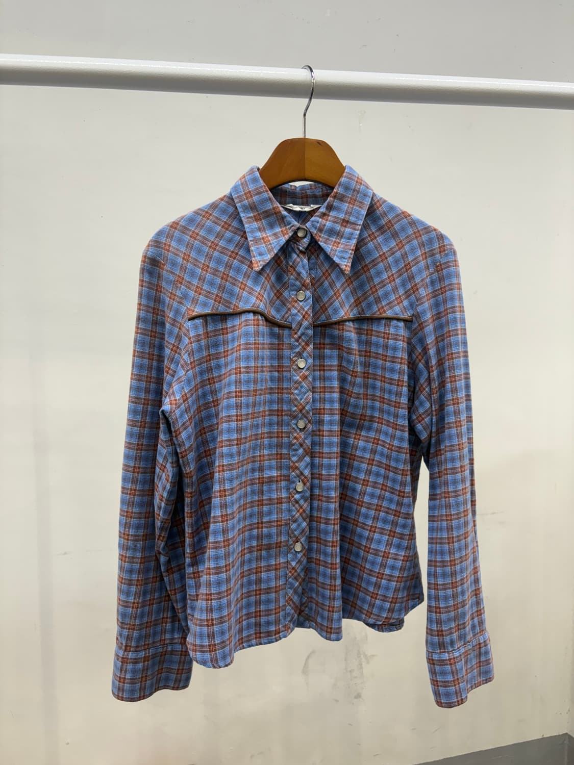 웨스턴 크롭 체크셔츠 상품이미지1