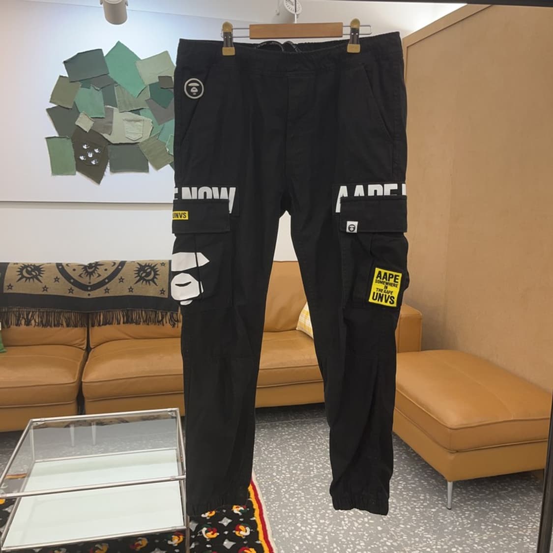 베이프 AAPE 스트릿 힙합 조거 카고 팬츠 M C06788 상품이미지3