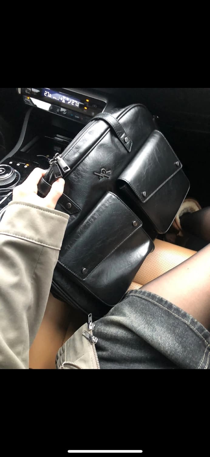 레더리 투 포켓 숄더백 상품이미지3