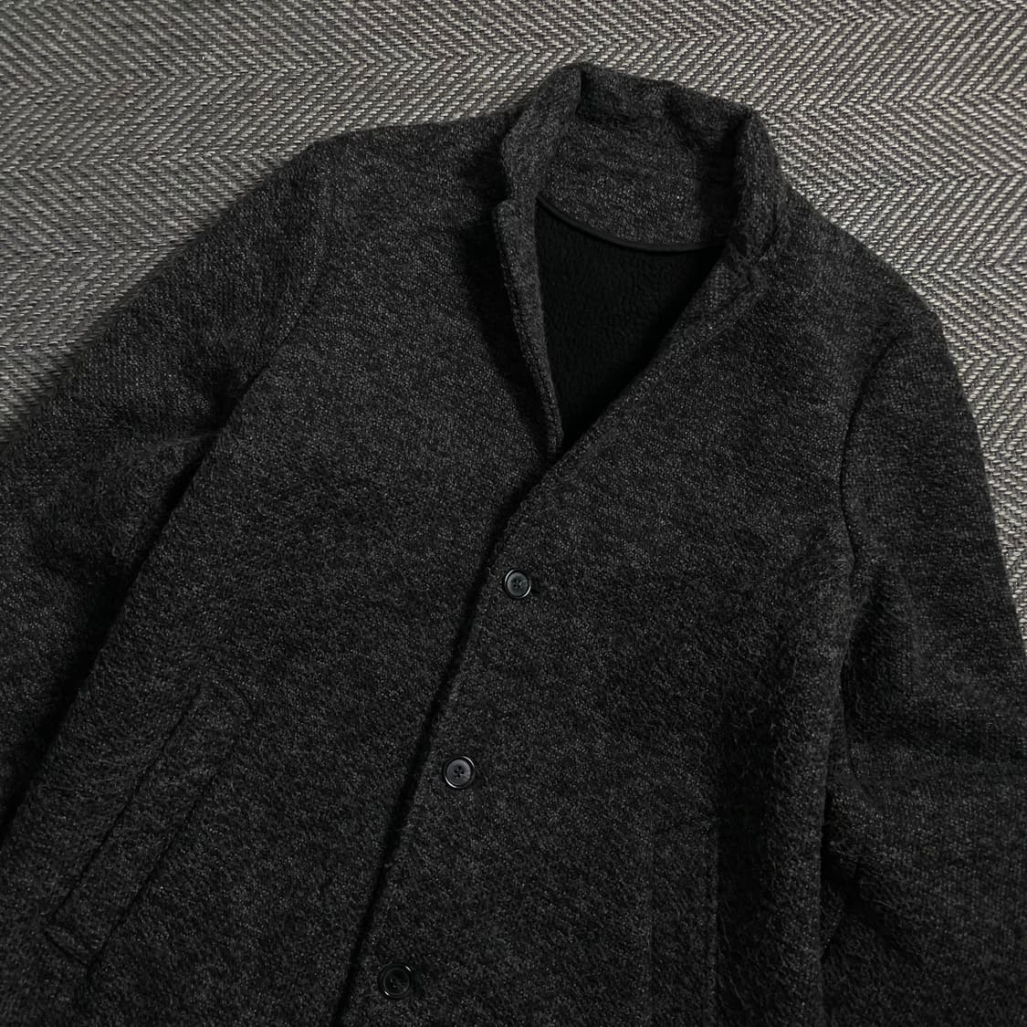 빈티지 트위드 오버핏 싱글 발마칸 코트o 4561 상품이미지2