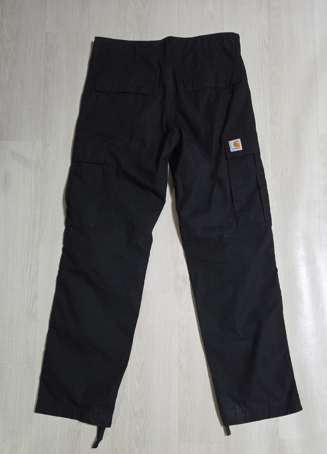 (착샷) 칼하트 wip 레귤러 카고 팬츠 블랙  상품이미지3