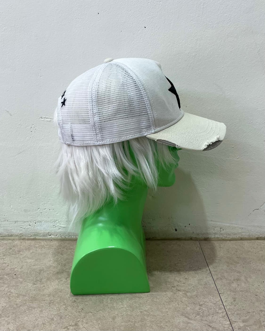 Damage Big Star White Cap 상품이미지3