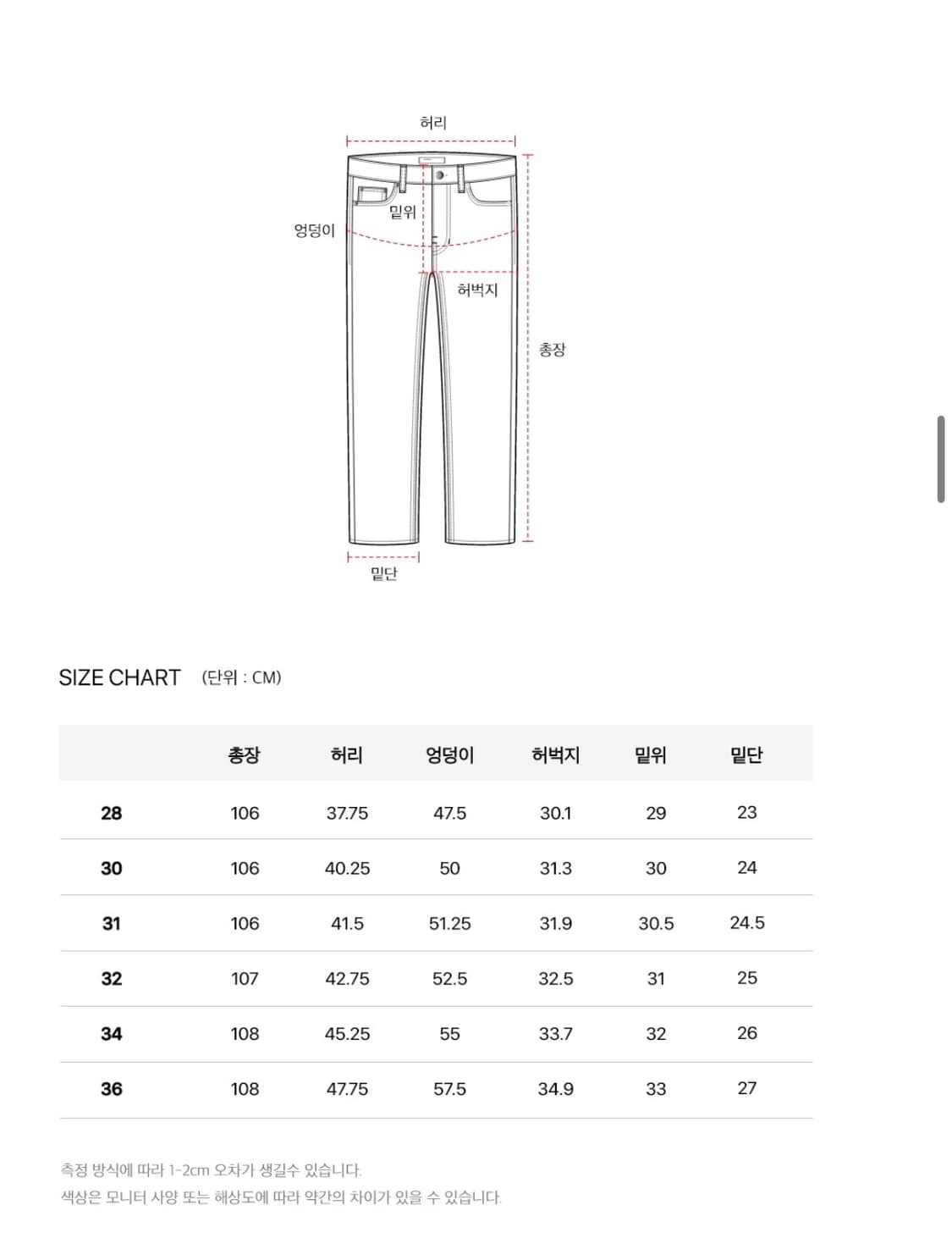 블랙 워싱 데님 흑청바지 32 상품이미지10