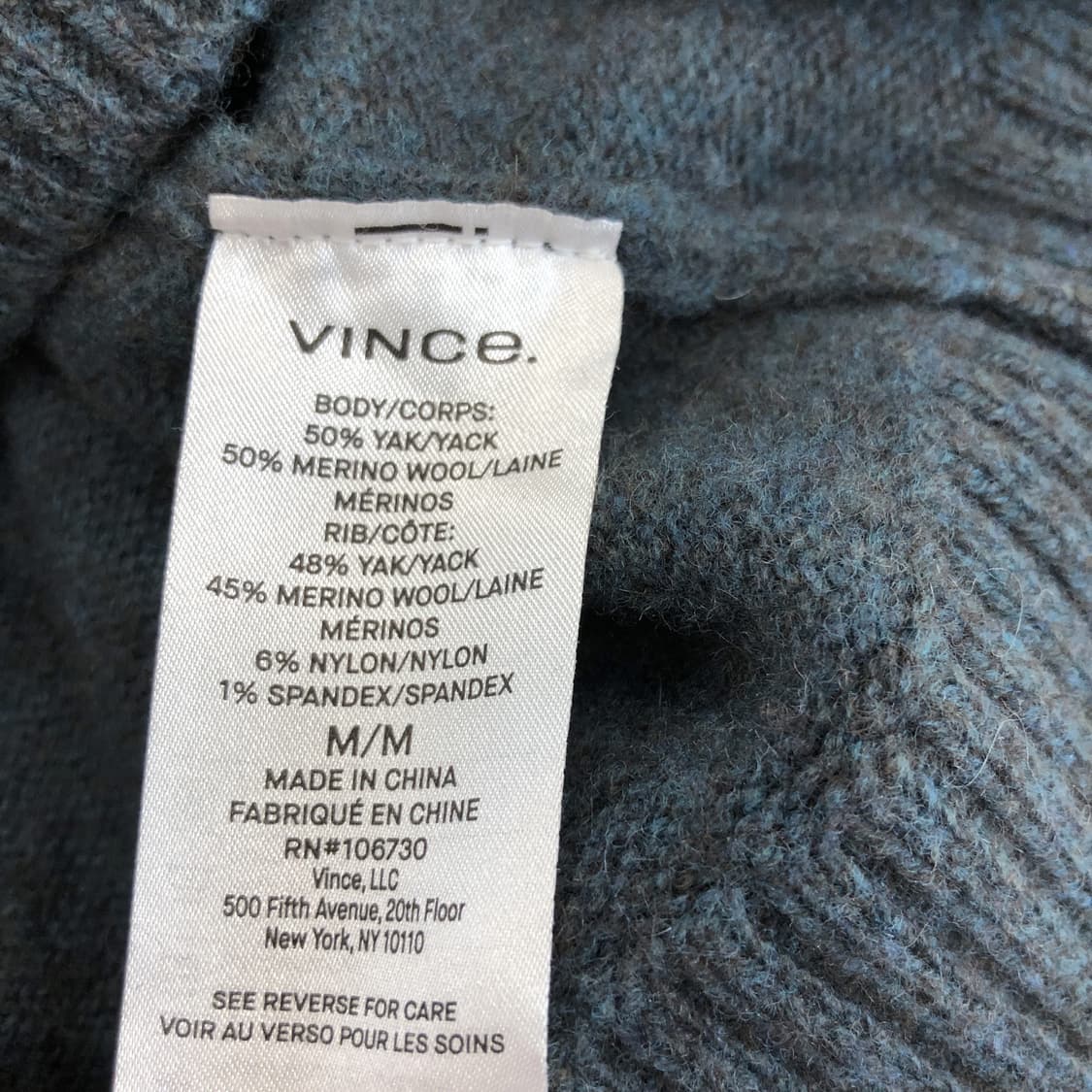 VINCE 빈스 메리노울 라운드 니트 M 상품이미지6