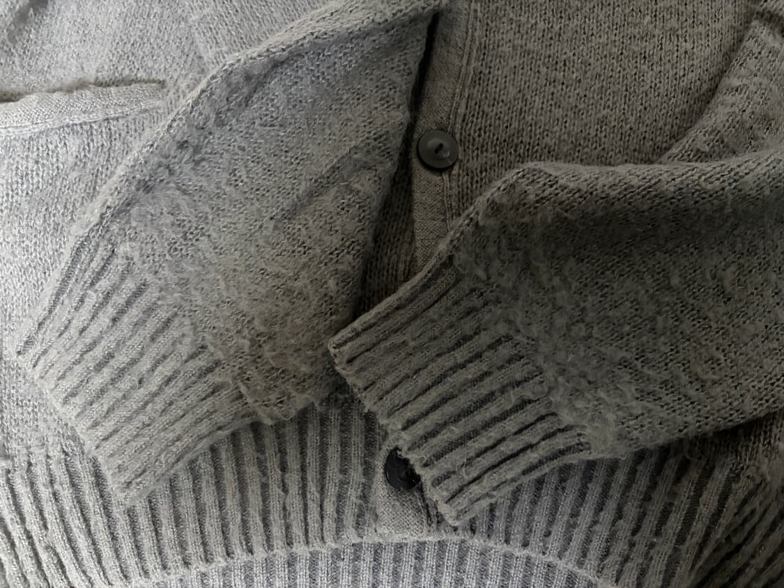 폴리테루 라이트 모헤어 가디건 퍼플그레이 2사이즈 상품이미지5