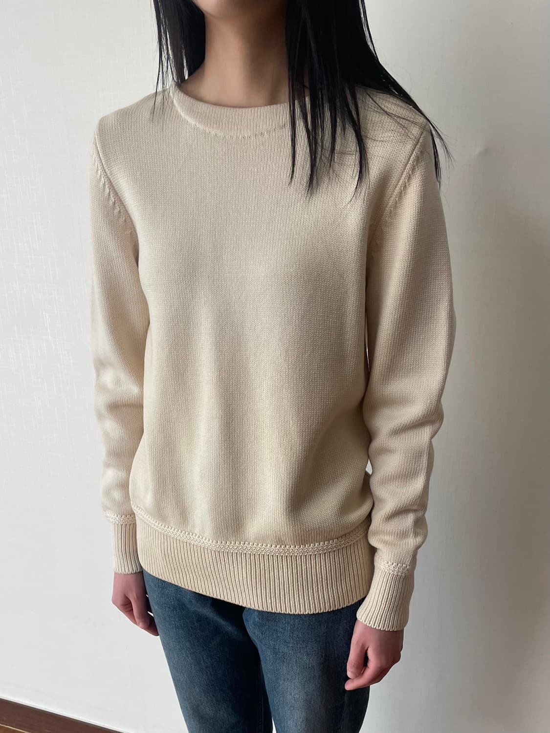 HYKE Round Wool Knit 상품이미지1