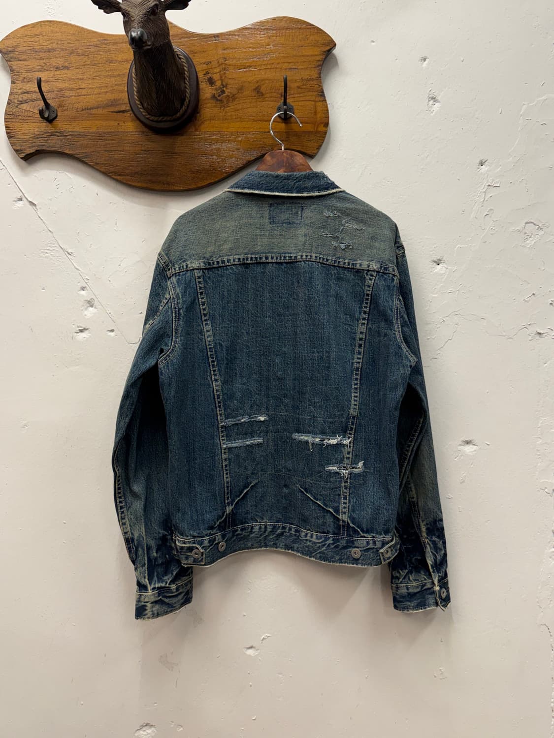 M) TAKEO KIKUCHI Distressed Denim Trucke 상품이미지5