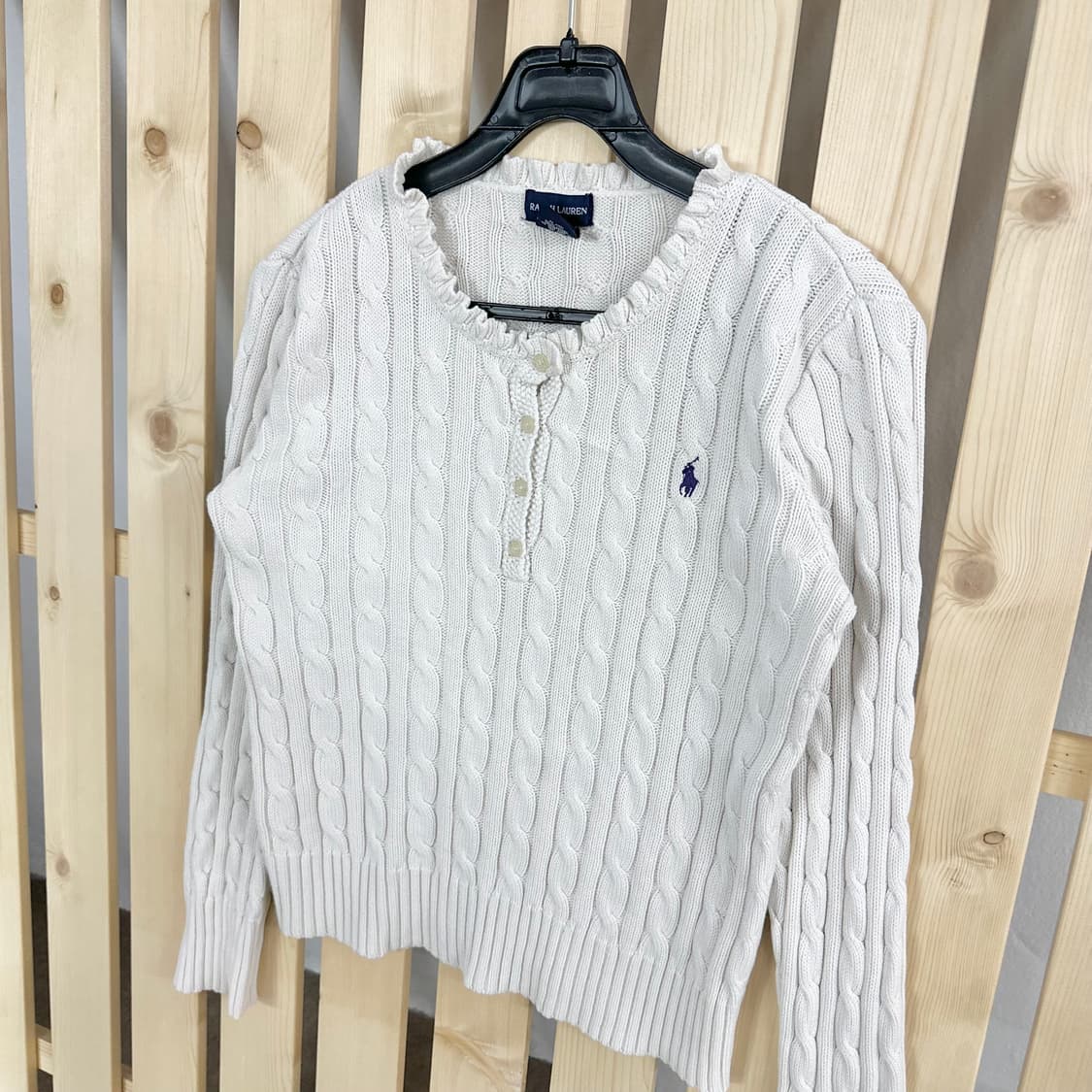 (S) 폴로 랄프로렌 아이보리 케이블 니트 가디건 상품이미지2